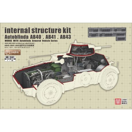 LANMO 3501 Internal Structure Kit Autoblinda AB40. AB41. AB43