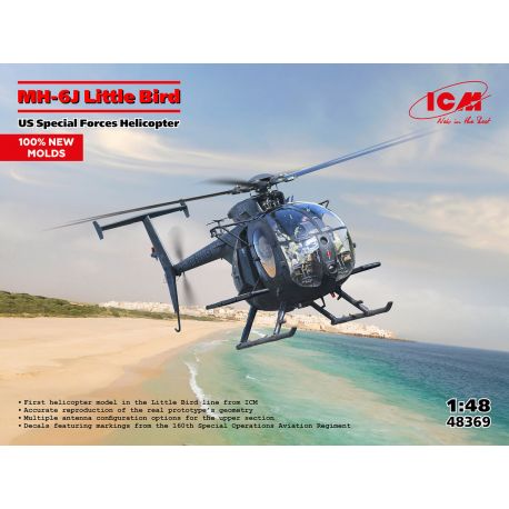 ICM 48369 MH-6J Little Bird - US Special Forces Helicopter (100% new moulds)