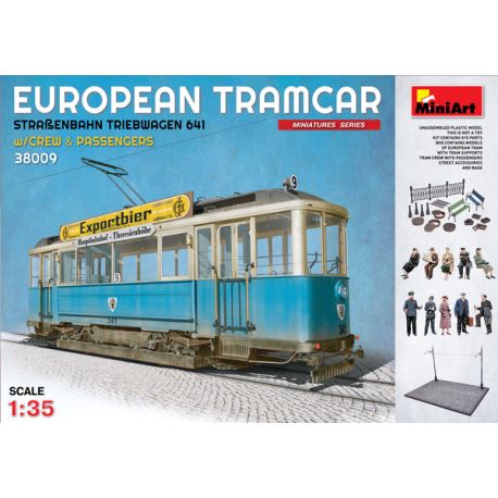 MINIART 38009 European Tramcar + crew & passangers