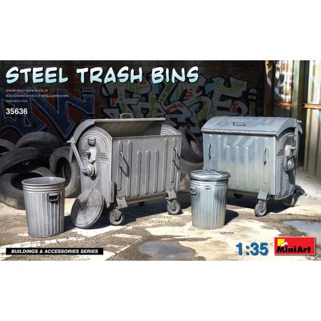 MINIART 35636 STEEL TRASH BINS