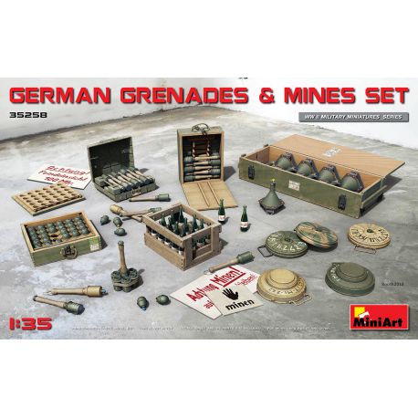 MINIART 35258 GERMAN GRENADES & MINES SET