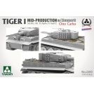 Takom 2199 Tiger I Late-Production With Zimmerit Sd.Kfz.181 Pz.Kpfw.VI Ausf.E (Late / Late Command) 2 In 1