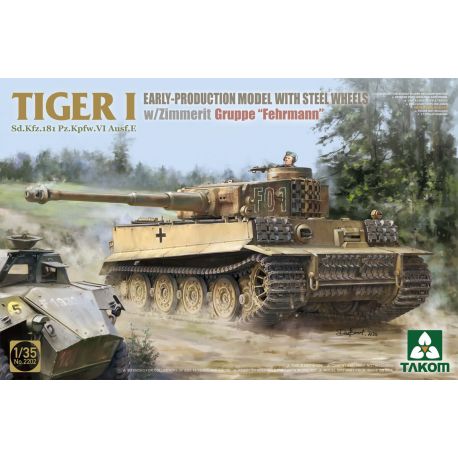 Takom 2202 Tiger I Sd.Kfz.181 Pz.Kpfw.VI Ausf.E - Early-Production Model With Steel Wheels And Zimmerit, Gruppe 'Fehrmann'