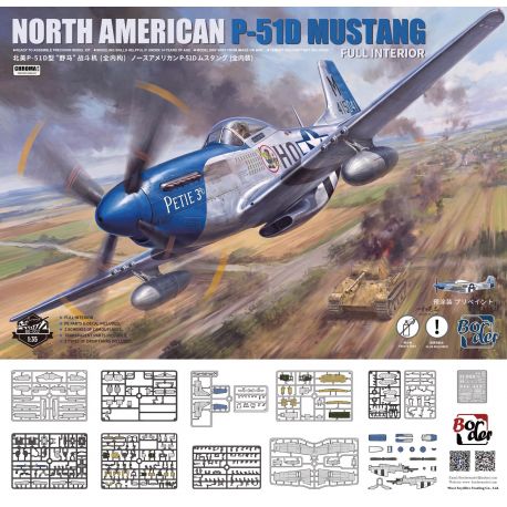 BORDER MODEL NORTH AMERICAN P-51D MUSTANG FULL INTERIOR