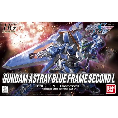 BANDAI HIGH GRADE Hg Gundam Astray Blu Frame Second L 1/144