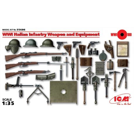 ICM 35686 WWI Italian Infantry Weapon and Equipment