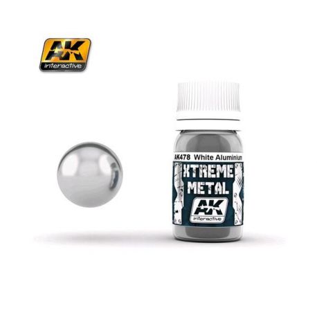 AK INTERACTIVE: XTREME METAL White Aluminium - 30 ml