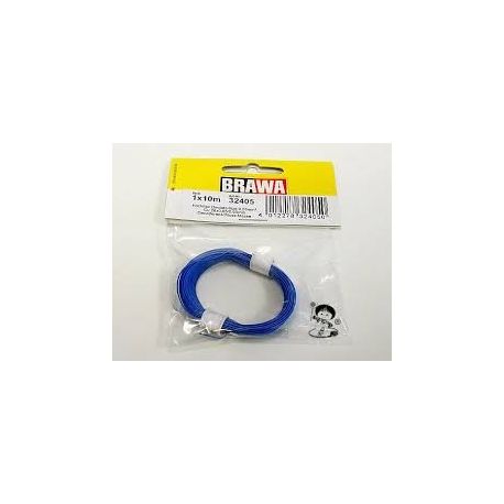 BRAWA 32405 CAVO SOTTILE PER DECODER 0,0,05MMQ -10 METRI BLU 