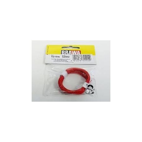 BRAWA 32402 CAVO SOTTILE PER DECODER 0,05MMQ-0,5A 10 METRI ROSSO 