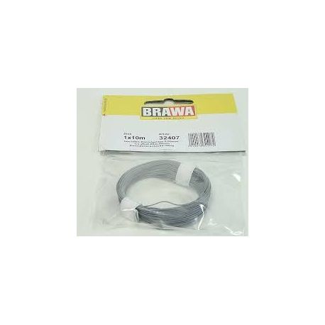 BRAWA 32405 CAVO SOTTILE PER DECODER 0,0,05MMQ -10 METRI BLU 