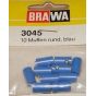 BRAWA 3045 CONFEZIONE 10 SPINOTTI FEMMINA BLU CON FORO GRANDE