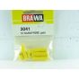 BRAWA 3041 CONFEZIONE 10 SPINOTTI FEMMINA GIALLI CON FORO GRANDE