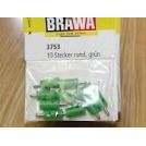 BRAWA 3753 CONFEZIONE 10 SPINOTTI VERDI CON PIN PICCOLO