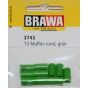 BRAWA 3743 CONFEZIONE 10 SPINOTTI VERDI CON FORO PICCOLO