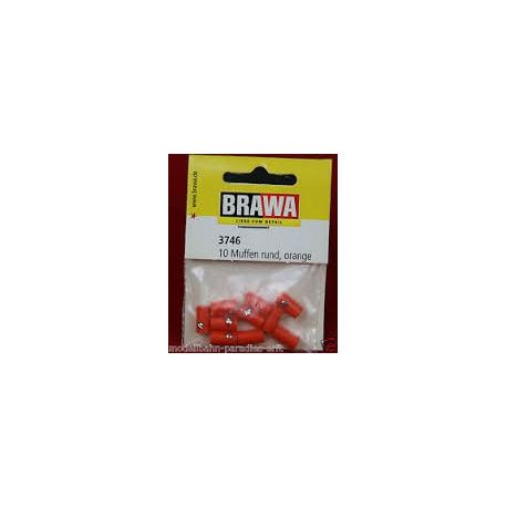BRAWA 3746 CONFEZIONE 10 SPINOTTI ARANCIO CON FORO PICCOLO