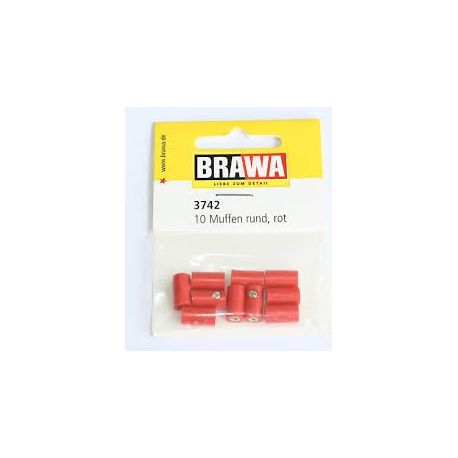 BRAWA 3742 CONFEZIONE 10 SPINOTTI ROSSI CON FORO PICCOLO