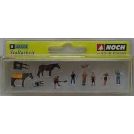 NOCH 36634 SET CONTADINI E CAVALLI